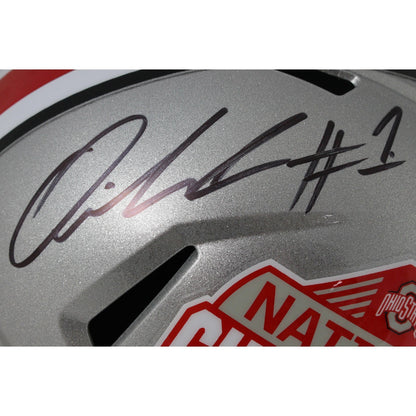 Quinshon Judkins Signed Ohio State National Champions Full Size Helmet