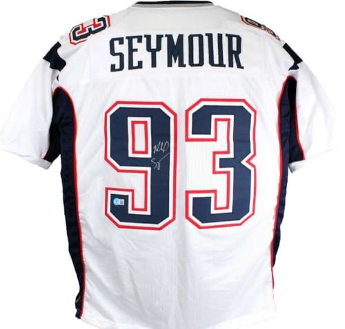 Richard Seymour Autographed White Custom Football Jersey