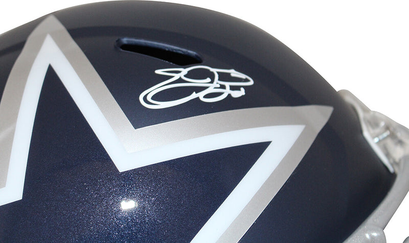 Emmitt Smith Dallas Cowboys Signed Full Size AMP Replica Helmet BAS