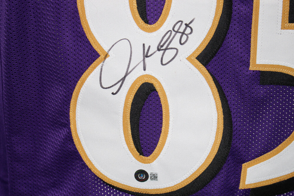 Derrick Mason Signed Baltimore Ravens Custom Purple Jersey (Beckett COA)