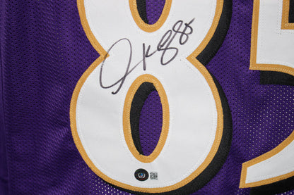 Derrick Mason Signed Baltimore Ravens Custom Purple Jersey (Beckett COA)