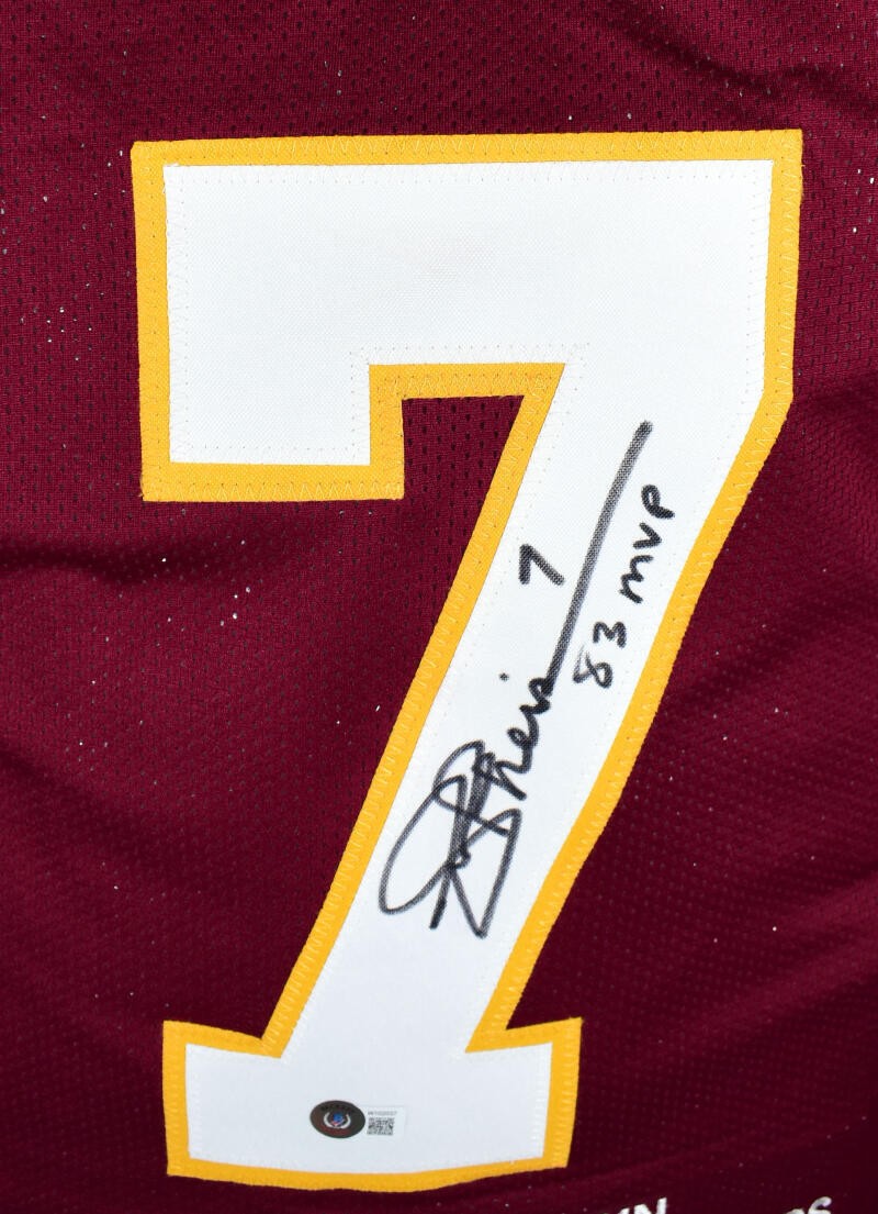 Joe Theismann Signed Washington Maroon Custom Jersey - '83 MVP