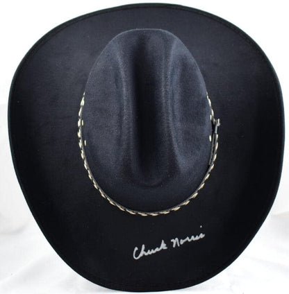 Chuck Norris Signed Black Pigalle Cowboy Hat