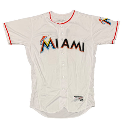 Ichiro Suzuki Autographed Miami Marlins Majestic Authentic Jersey JSA