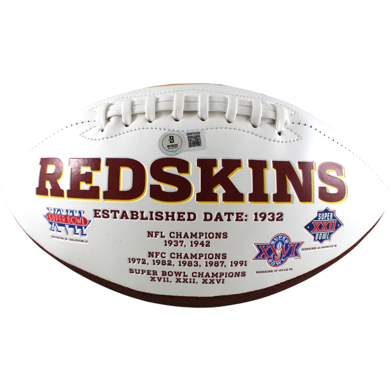 Darrell Green Autographed Washington Redskins Logo Football HOF (BAS)