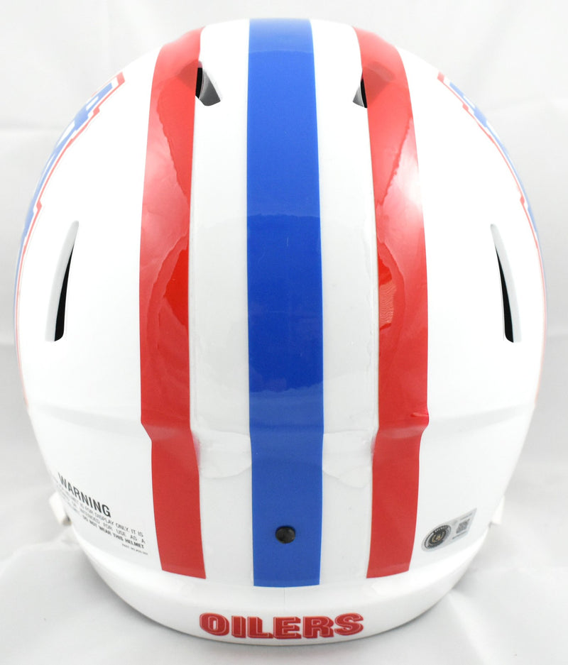 Warren Moon Signed Houston Oilers Full Size Helmet