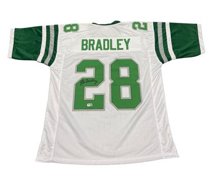 Bill Bradley Signed Philadelphia Eagles Custom White Jersey