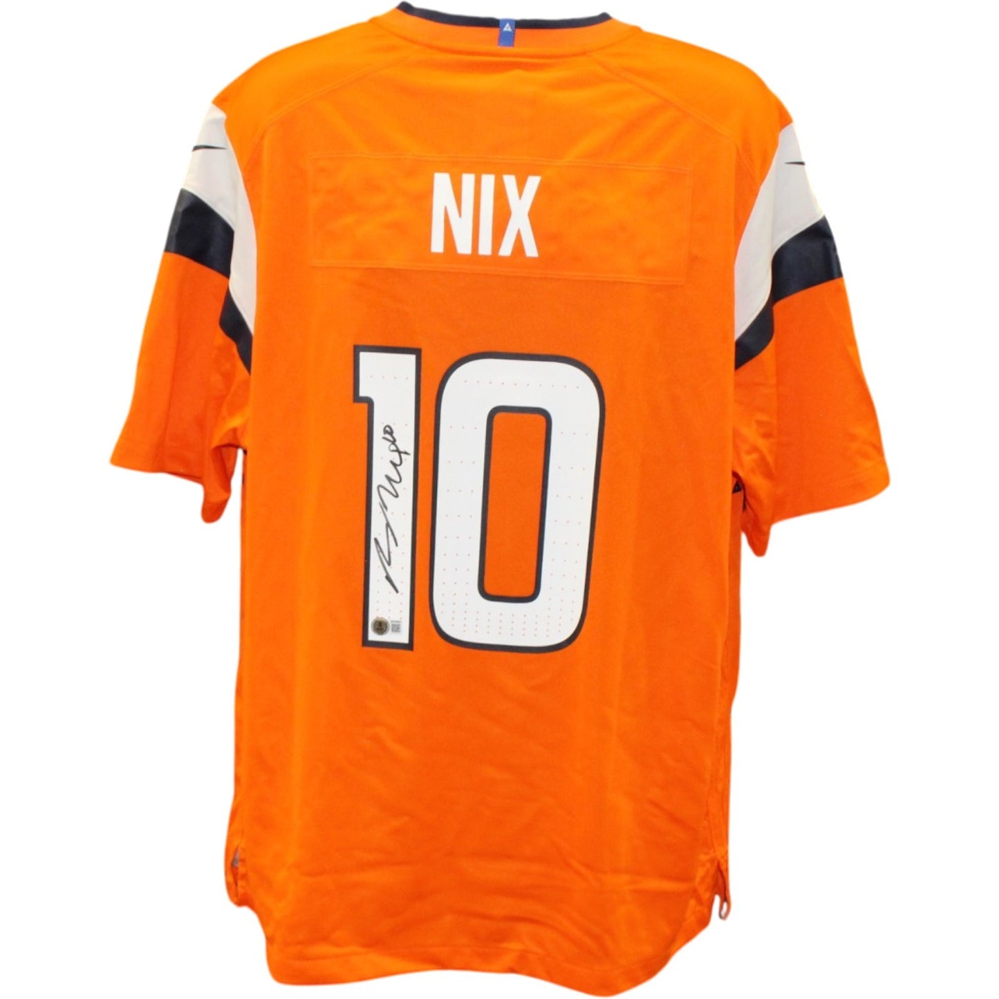 Bo Nix Autographed Denver Broncos Orange Nike Jersey