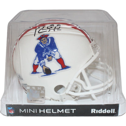 Randy Moss Signed New England Patriots Throwback VSR4 Mini Helmet