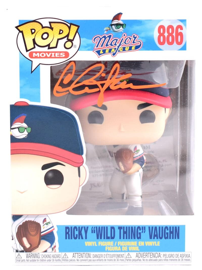 Charlie Sheen Signed Ricky Vaughn Major League Funko Pop #886