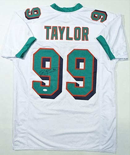 Jason Taylor Autographed White Custom Football Jersey