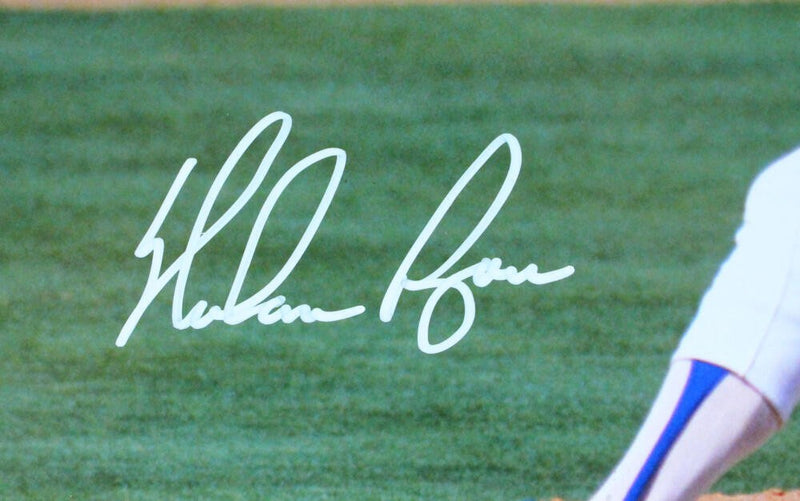 Nolan Ryan Signed Texas Rangers 16x20 Pitching Photo
