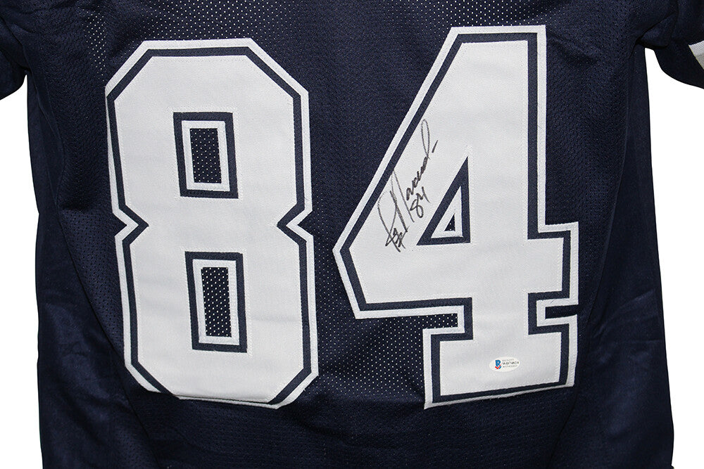 Jay Novacek Signed Dallas Cowboys Custom Blue Football Jersey Beckett BAS