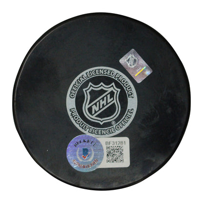 Gabriel Landeskog Signed Colorado Avalanche SC Champs Logo Puck (BAS)