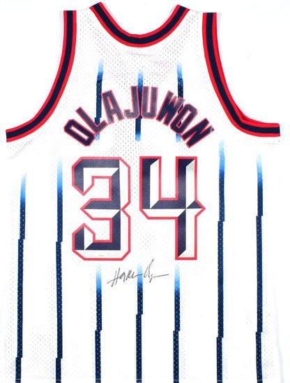 Hakeem Olajuwon Signed Houston Rockets Mitchell & Ness Jersey