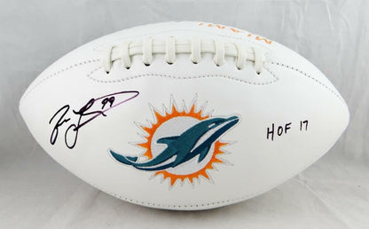 Jason Taylor Autographed Miami Dolphins Logo Football with HOF Inscription