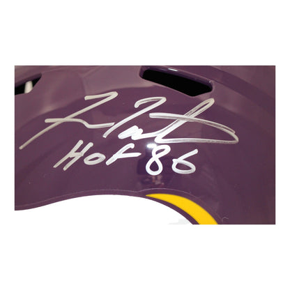 Fran Tarkenton Signed Minnesota Vikings Full Size Throwback Replica Helmet