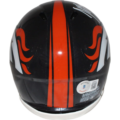 John Lynch Signed Denver Broncos Mini Helmet Beckett COA