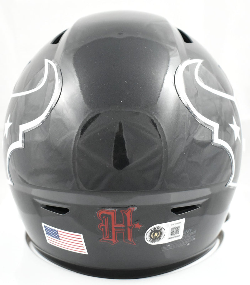 Kayshon Boutte Signed Houston Texans Mid-Size SpeedFlex Helmet