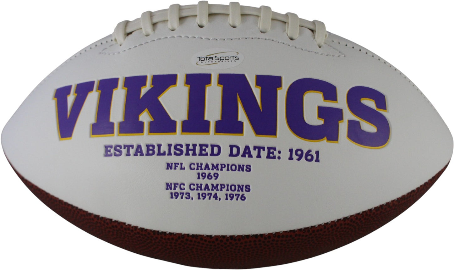 Andrew Sendejo Signed Minnesota Vikings Logo Football (SKOL Inscription)