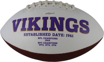 Andrew Sendejo Signed Minnesota Vikings Logo Football (SKOL Inscription)