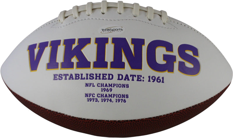 Andrew Sendejo Signed Minnesota Vikings Logo Football (SKOL Inscription)
