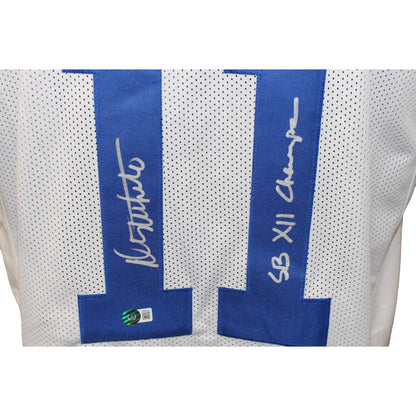 Danny White Autographed White Pro Style Jersey (SB XII Champ)