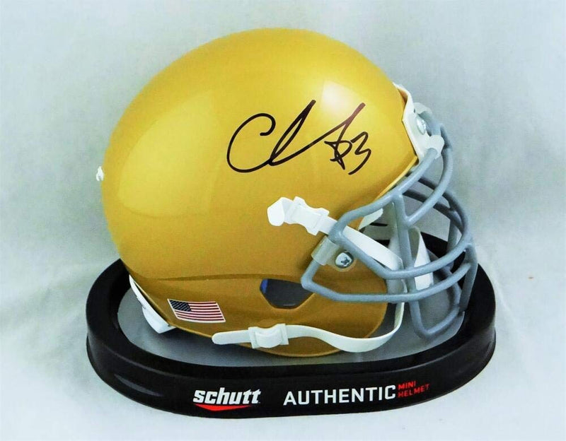 Chase Claypool Signed Notre Dame Fighting Irish Black Mini Helmet