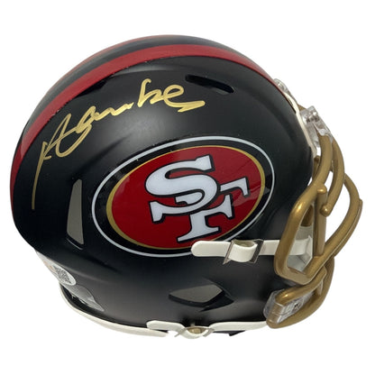 Merton Hanks Signed San Francisco 49ers Rivalries Mini Helmet