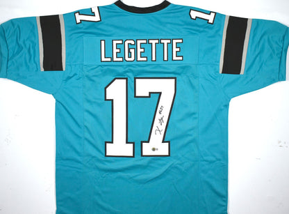 Xavier Legette Autographed Custom Teal Jersey