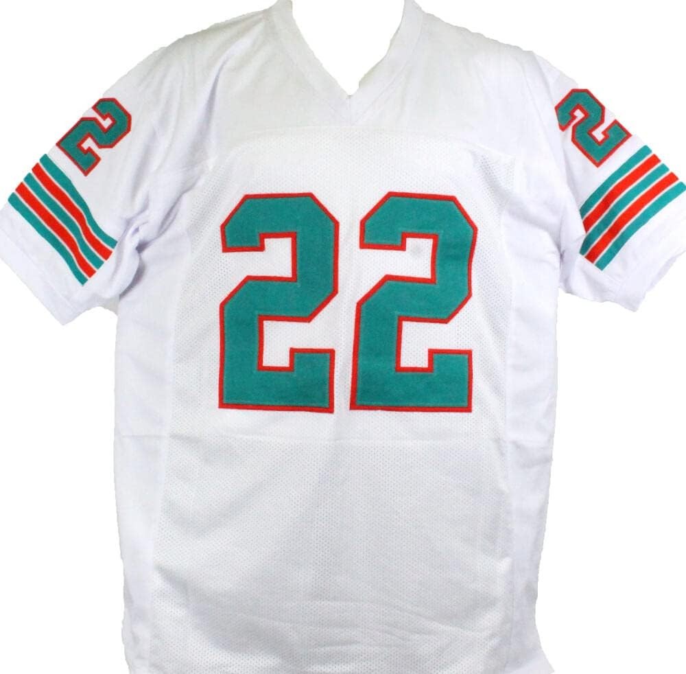 Mercury Morris Signed White Custom Jersey - SB Champs Inscription