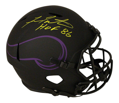 Fran Tarkenton Signed Minnesota Vikings Full Size Eclipse Speed Helmet JSA
