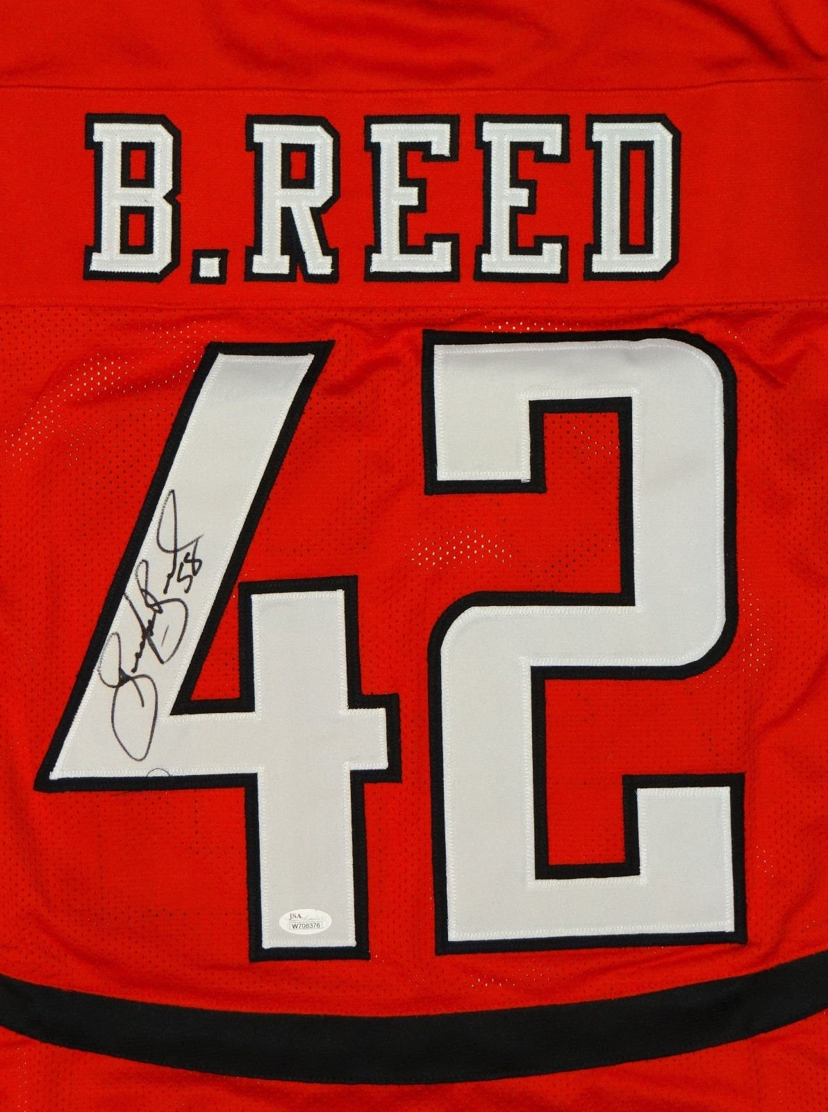Brooks Reed Autographed Red Custom Jersey