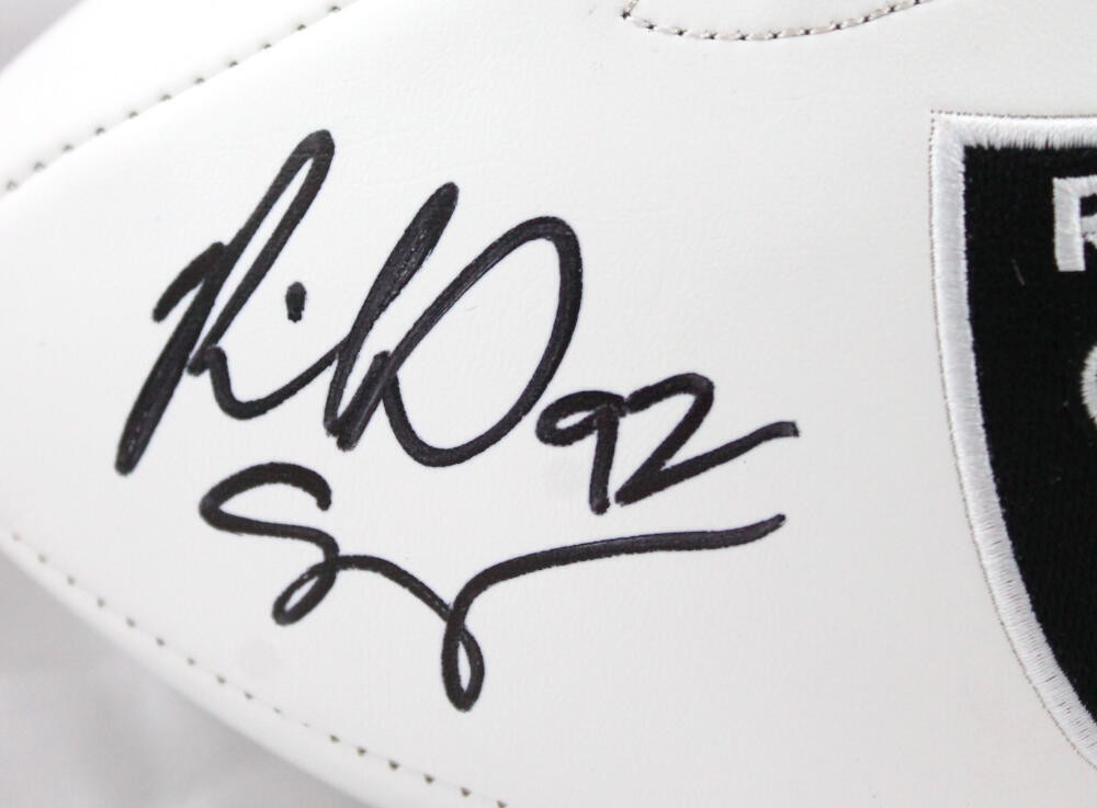 Richard Seymour Signed Oakland Raiders Logo Football