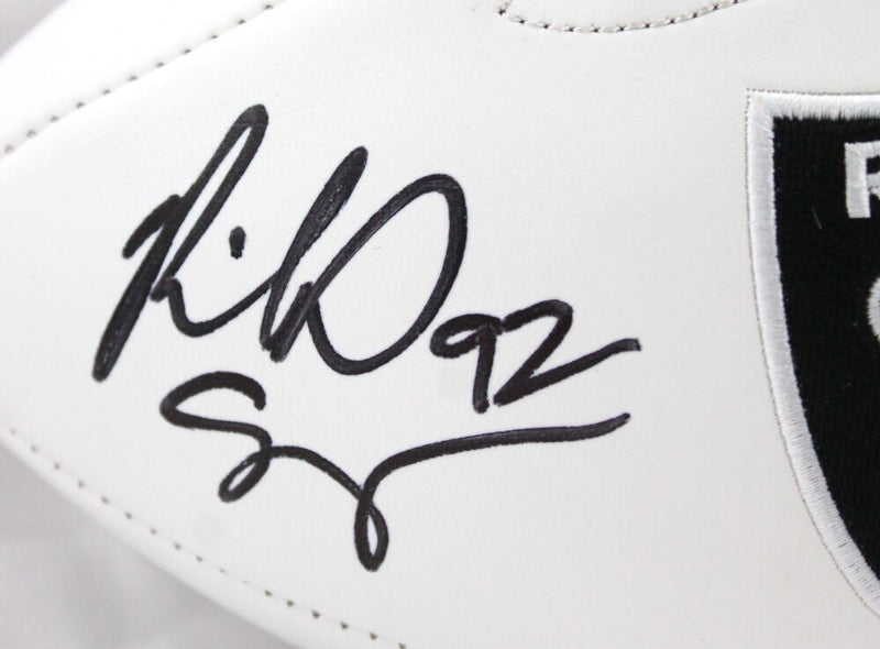 Richard Seymour Signed Oakland Raiders Logo Football