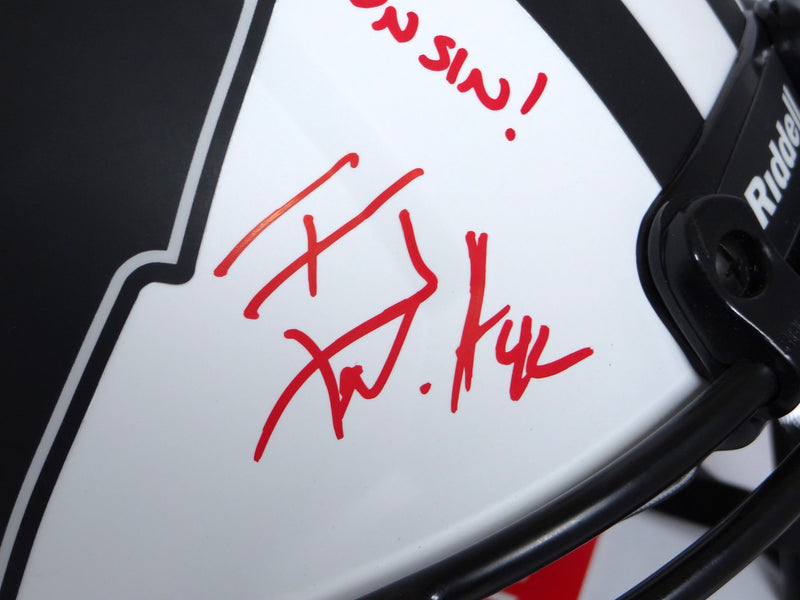 Derek, TJ & JJ Watt Signed Wisconsin Badgers Lunar Speed Authentic Helmet