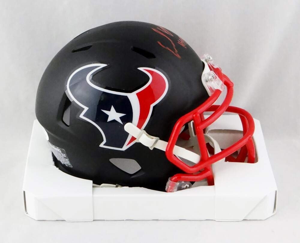 Earl Campbell Signed Houston Texans Flat Black Mini Helmet (HOF 91)
