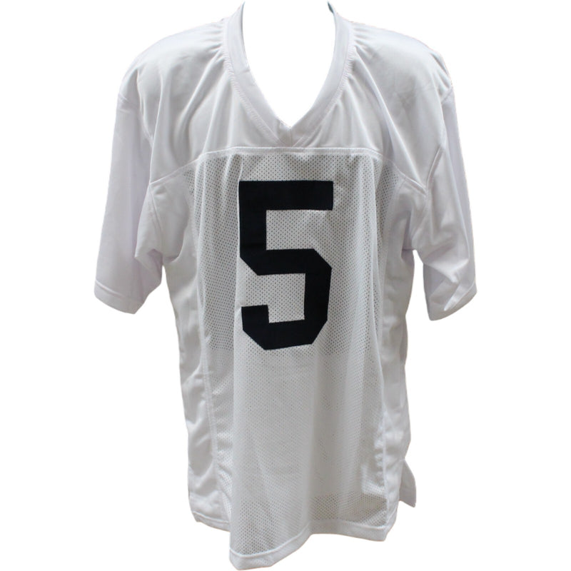 Jahan Dotson Autographed White College Style Jersey (BAS COA)