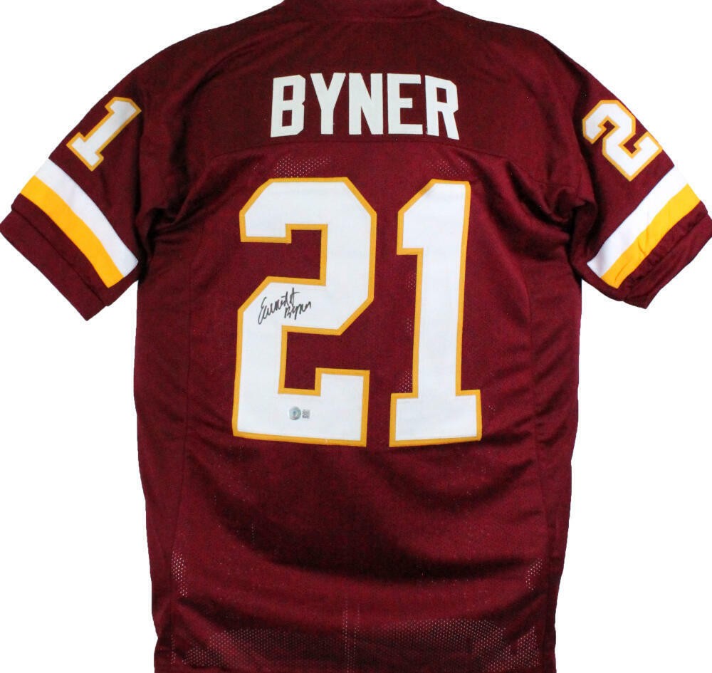 Earnest Byner Autographed Maroon Custom Football Jersey
