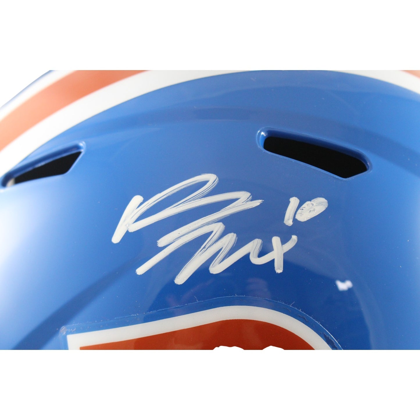 Bo Nix Signed Denver Broncos Full Size Throwback Replica Helmet