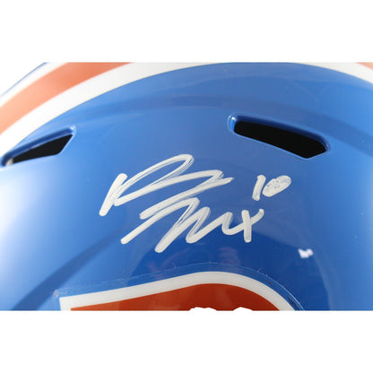 Bo Nix Signed Denver Broncos Full Size Throwback Replica Helmet