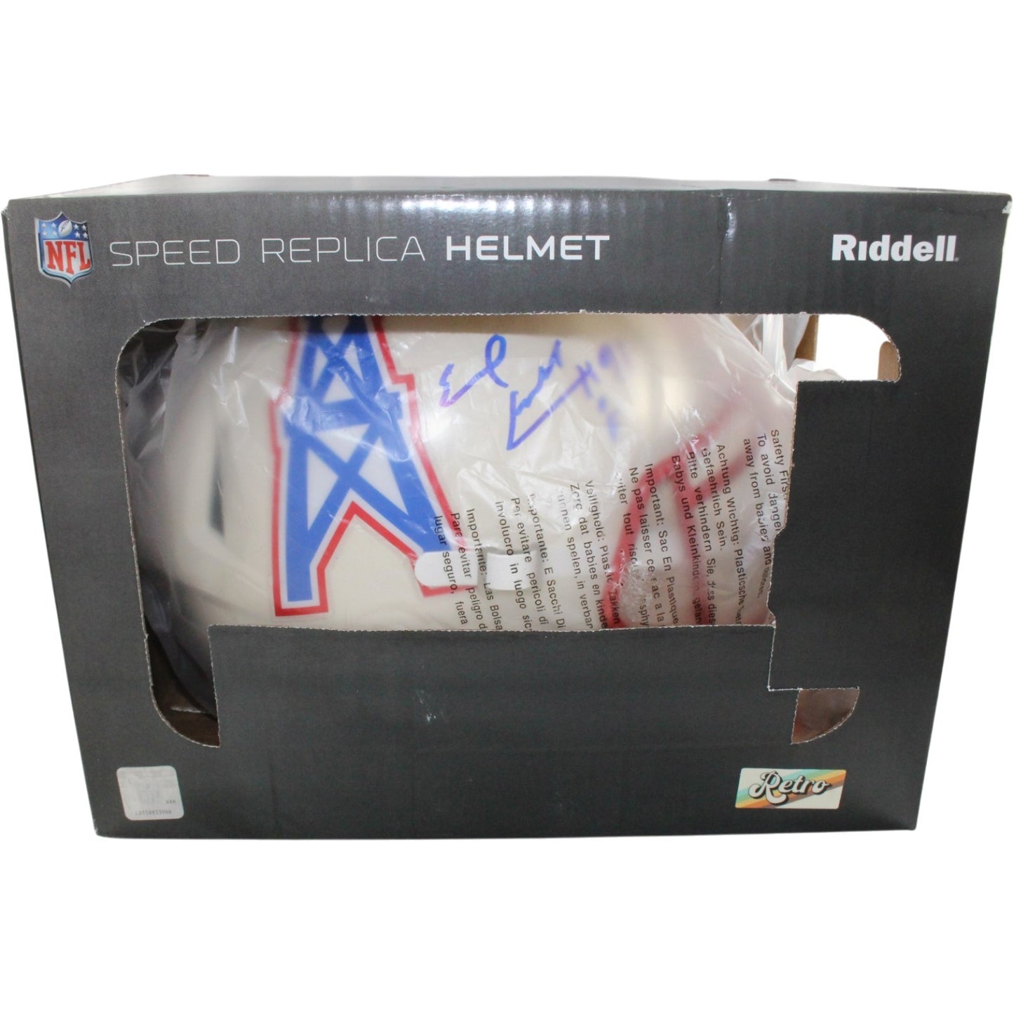 Earl Campbell Signed Tennessee Titans Full Size Retro Helmet