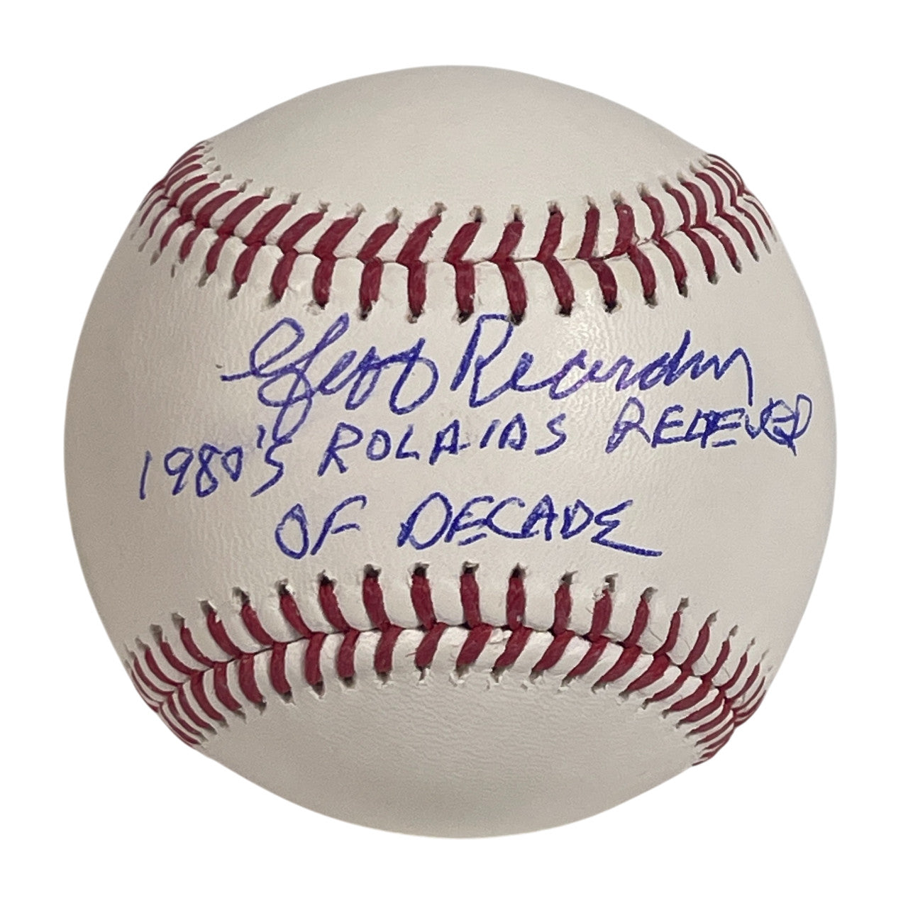 Jeff Reardon Signed Rawlings MLB Baseball 1980s Rolaids Reliever BAS