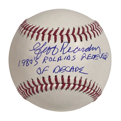Jeff Reardon Signed Rawlings MLB Baseball 1980s Rolaids Reliever BAS