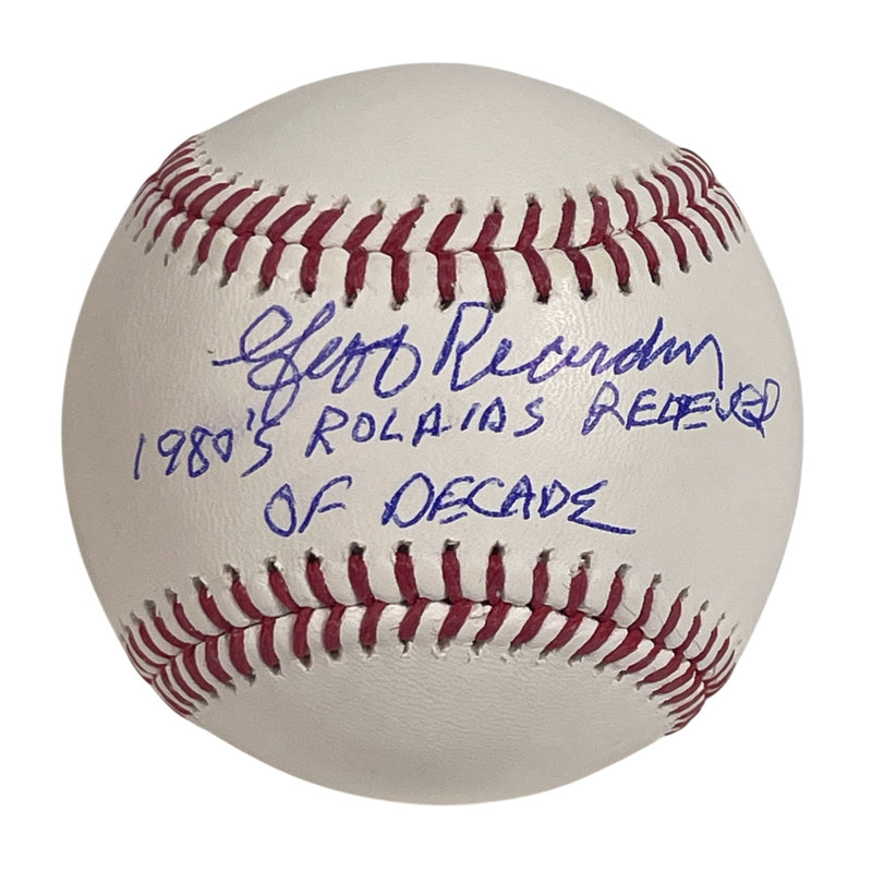 Jeff Reardon Signed Rawlings MLB Baseball 1980s Rolaids Reliever BAS