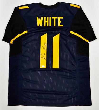 Kevin White Signed Blue & Yellow College-Style Custom Jersey