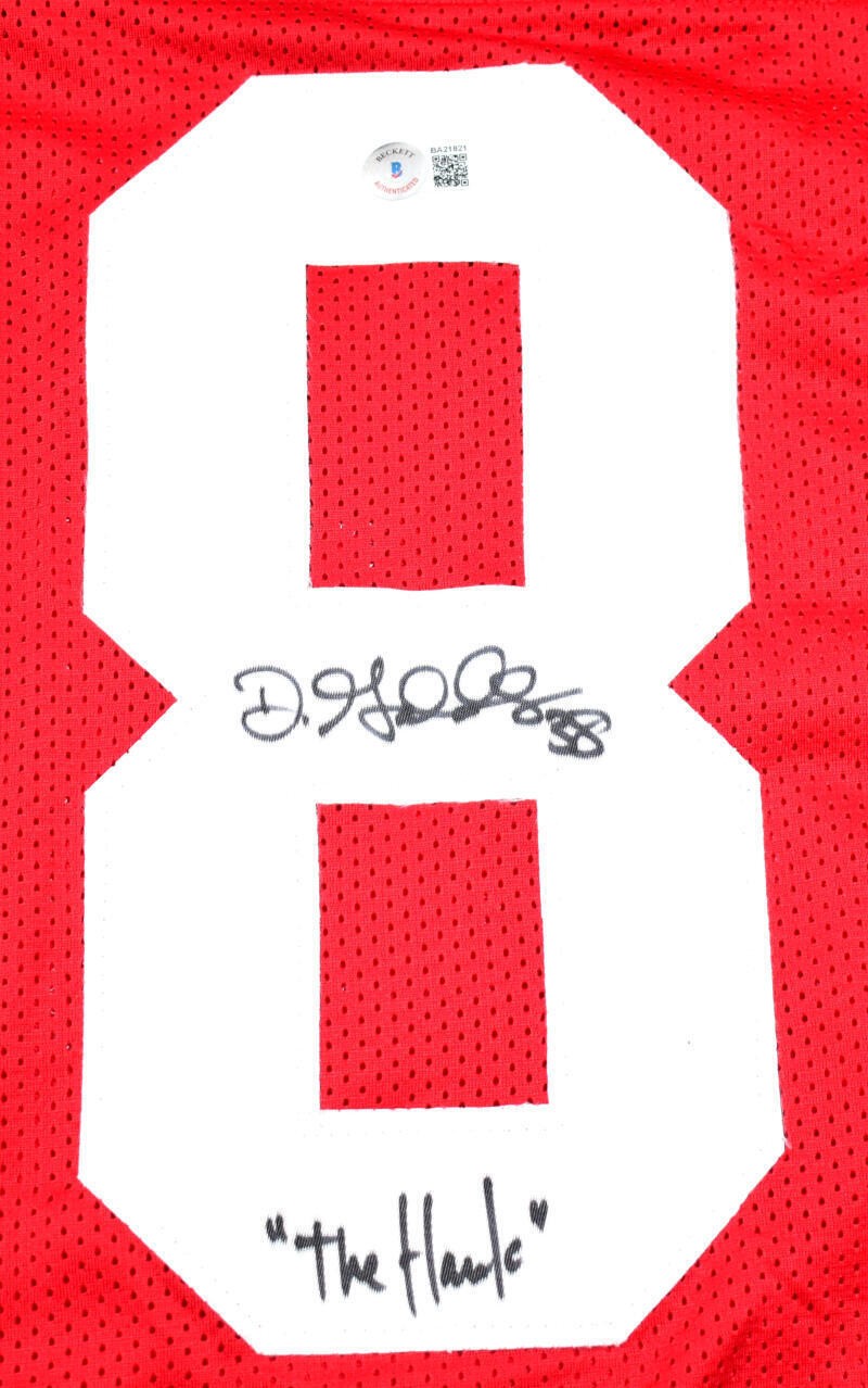 Dashon Goldson Signed Red Custom Jersey with "The Hawk" Inscription