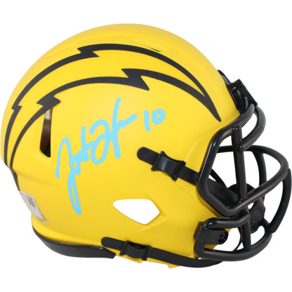 Justin Herbert Los Angeles Chargers Signed Rave Mini Helmet Fanatics