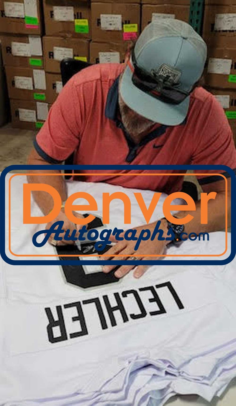 Shane Lechler Autographed Pro Style White Football Jersey Beckett BAS