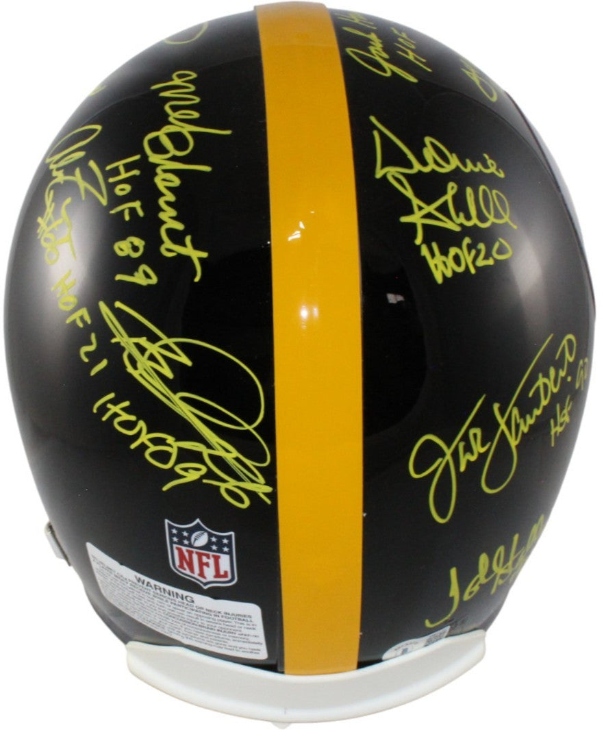 Pittsburgh Steelers HOF Multi-Signed Full Size Authentic VSR4 Helmet (13 Sig)